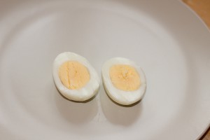 Hard Boiled Egg On Plate